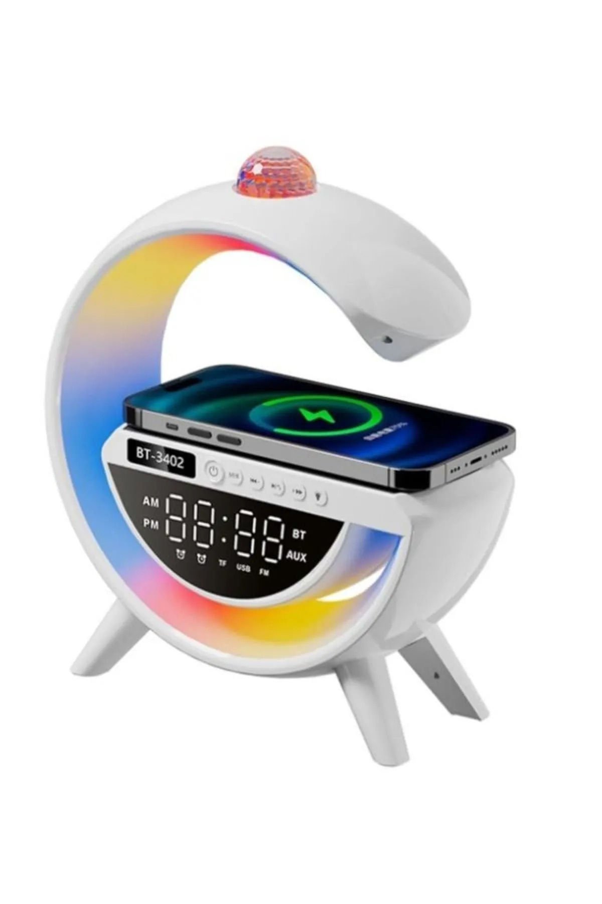 BT 3402 LED WIRELESS CHARGING SPEAKER KABLOSUZ ŞARJ CİHAZI